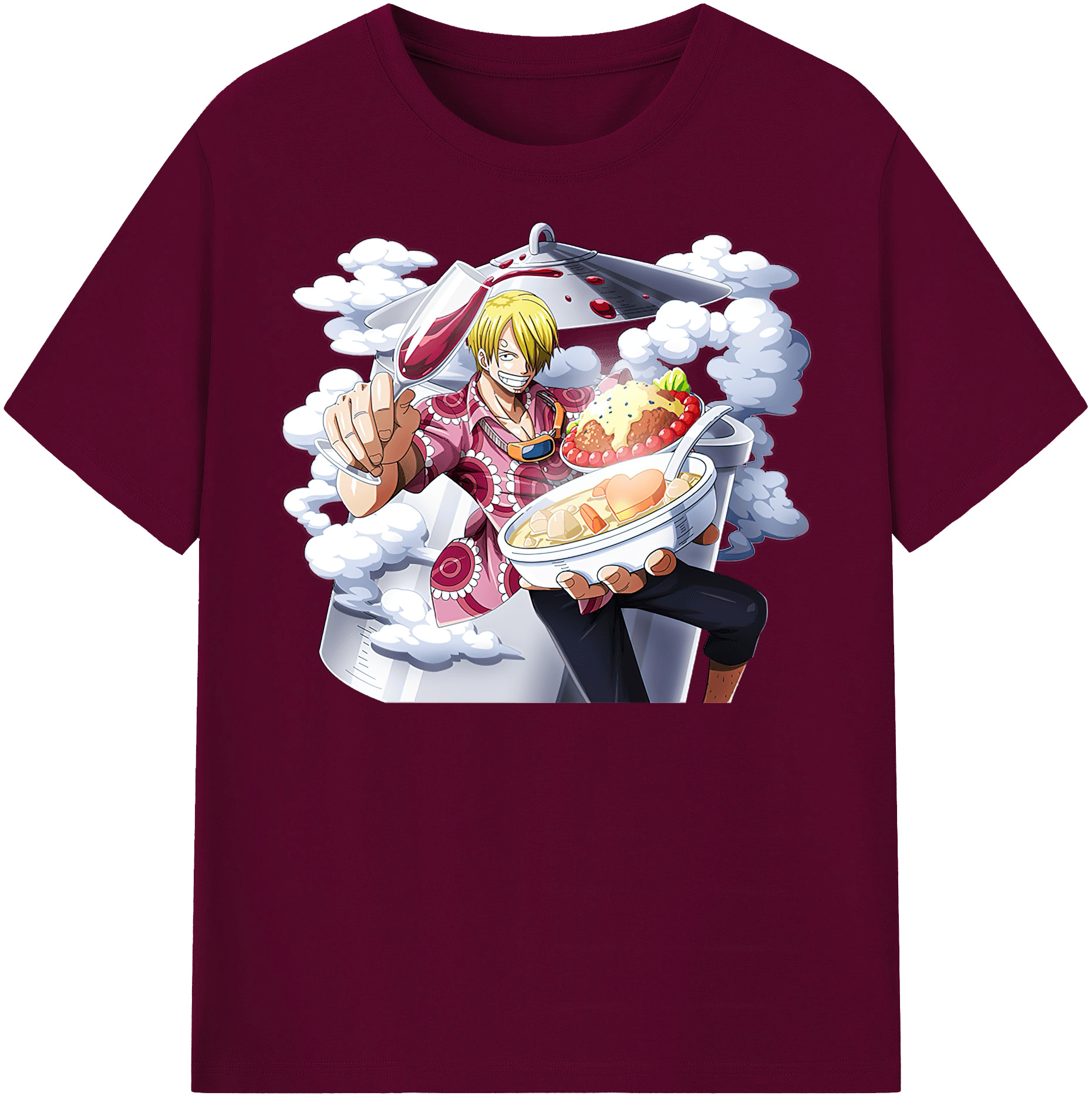 （画像用） ワンピース サンジ ONE PIECE Sanji レディースカジュアルプリントTシャツ（綿100％）
